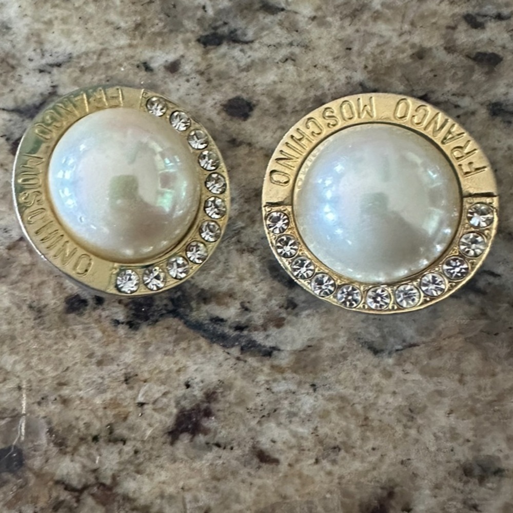 💛💛💛💛Vintage Moschino Clipon Earrings - Picture 4 of 4